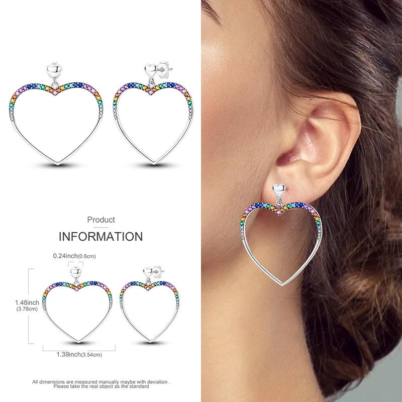 2024 New Earring for Women 925 Silver Sparkling Star Butterfly Heart Tassels Feather Hoop Earrings Engagement Wedding Jewelry