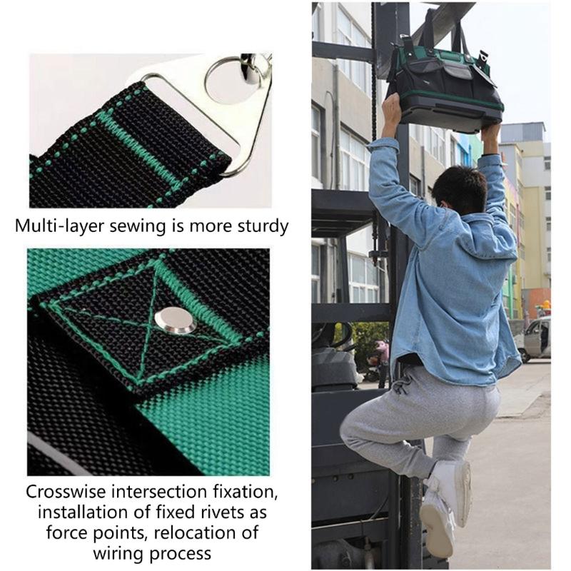 Сумка для инструментов техника с множеством карманов Сверхпрочная водонепроницаемая конструкция с достаточным пространством для хранения оборудования Кейс-ракушка