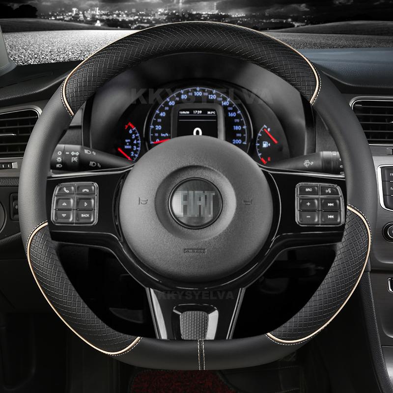 Чехол на руль автомобиля из искусственной кожи 38 см 15 дюймов для Fiat Tipo Fullback Strada Toro Doblo Freemont Bravo Stilo Auto
