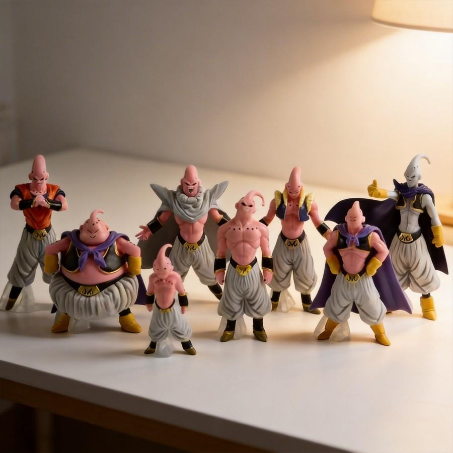 Dragon Ball Z Majin Buu Action Figure Set 9cm 8pcs Anime Collection Model Decoration Gift for Fans