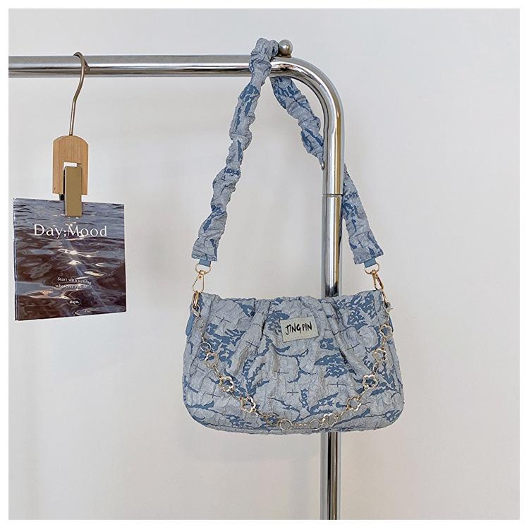 IELGY Женская плиссированная сумка подмышками, универсальная модная сумка через плечо