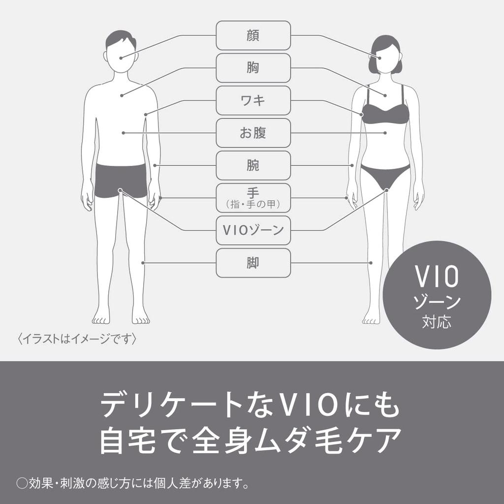 Panasonic Hair Removal Device Optical Esthetics Smooth Epi for Body Face VIO Compatible Speed Optical Hair Removal Device White & Men's Women's