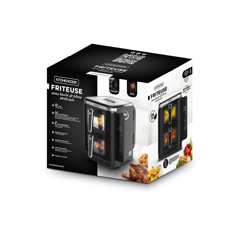 Двухъярусная фритюрница с 12 режимами – Airflow 12 Вт Kitchencook