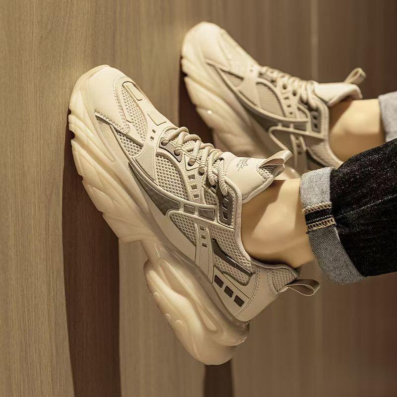 2025 новая летняя дышащая мужская обувь увеличивающая рост обувь самурая для папы платформа сетчатая обувь повседневная спортивная модная обувь