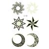Tattoo Sticker TotemSymbol Flame Stars Moon Flash Luminous Tattoos Wolf Body Art Arm Waterproof Temporary Fake Tatoo Women Men