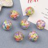 16Mm Colorful Color Resin Sequins Round Spaced Loose Beads For Jewelry Making Charms Bracelet Necklaces Keychain Diy Accessories