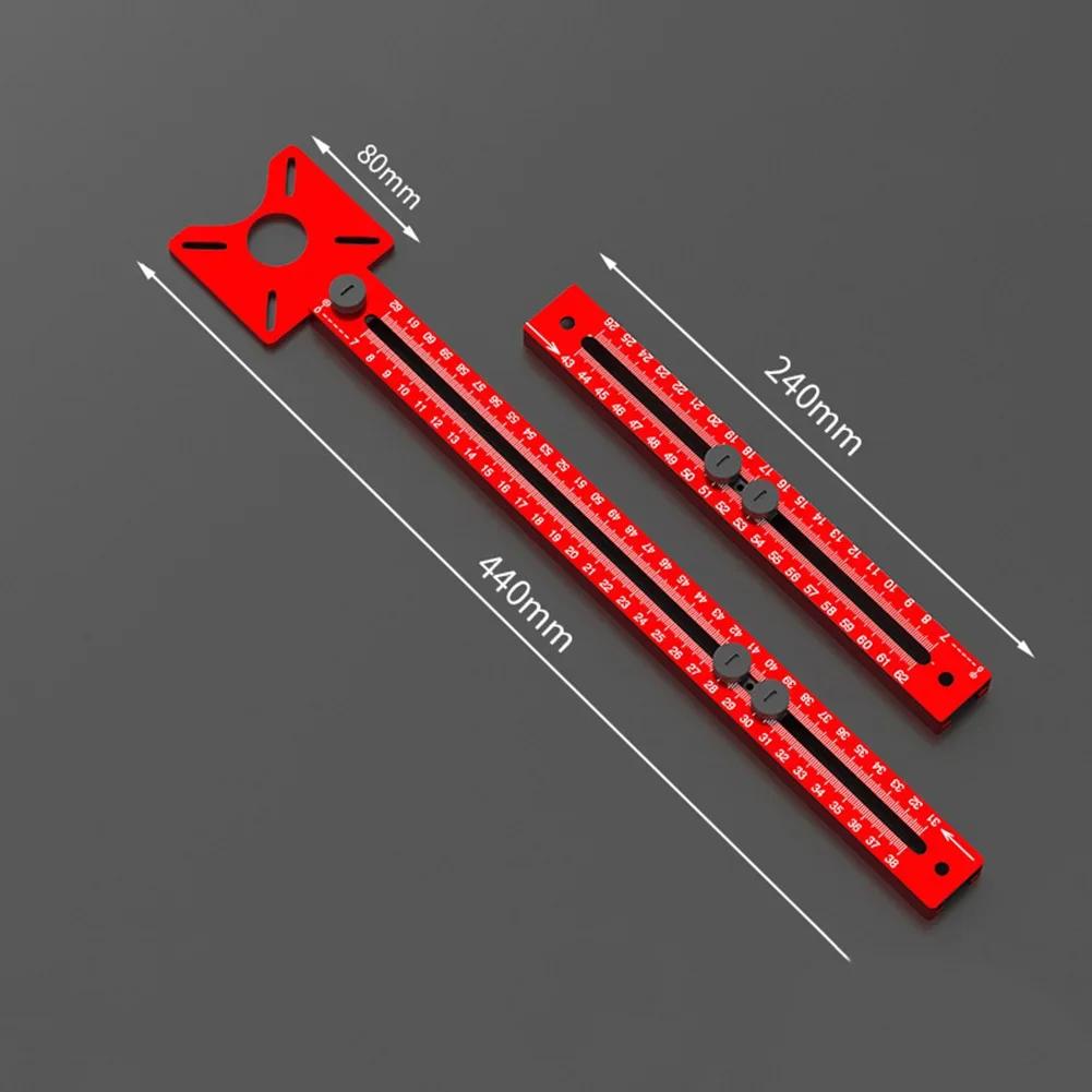 Circular Cutting Tool Milling Groove Bracket Red as Picture Aluminum Alloy Woodworking Tool Plastic Board Compatible