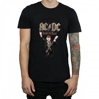 Mens Rock Or Bust Angus Young Cotton T-Shirt