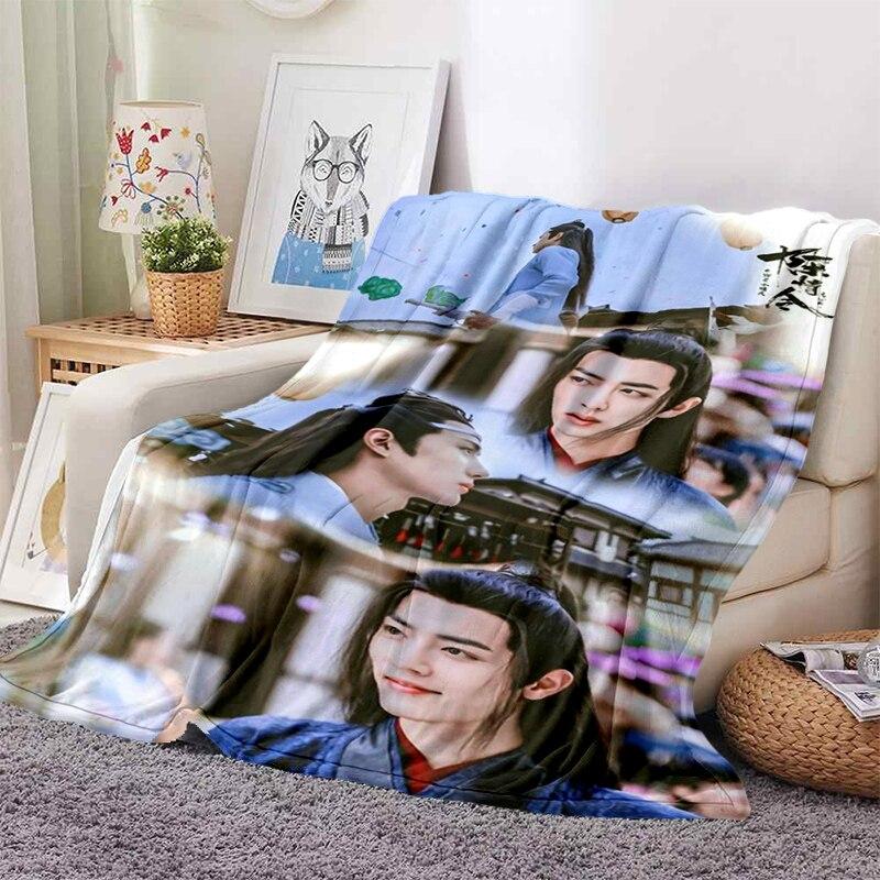 Мягкое одеяло Drama The Untamed xiao zhan wang yi bo, мягкое покрывало с мультяшным принтом, покрывало для дивана, подарок