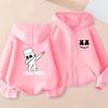 Fashionable Autumn Winter Long Sleeved Fun Cartoon Printed Hoodie Comfortable Warm Pullover Sports Casual Children's Zipper Coat Hoodie