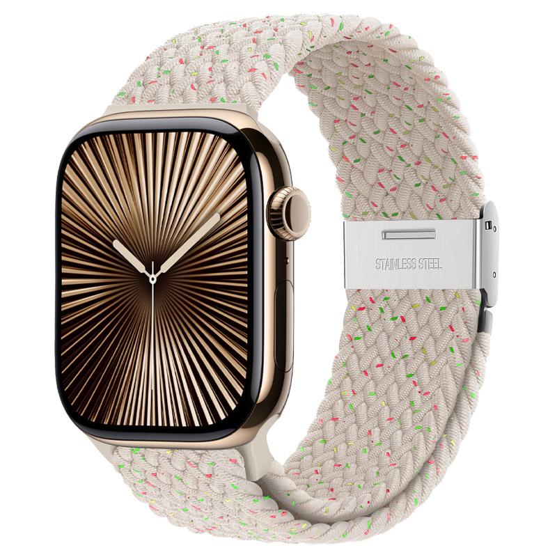 Ремешок Для Apple watch band 46мм 45мм 44мм 49мм 40мм 41мм 42мм Плетеный loop correa браслет iWatch series 10 8 9 7 5 se 6 4 Ultra