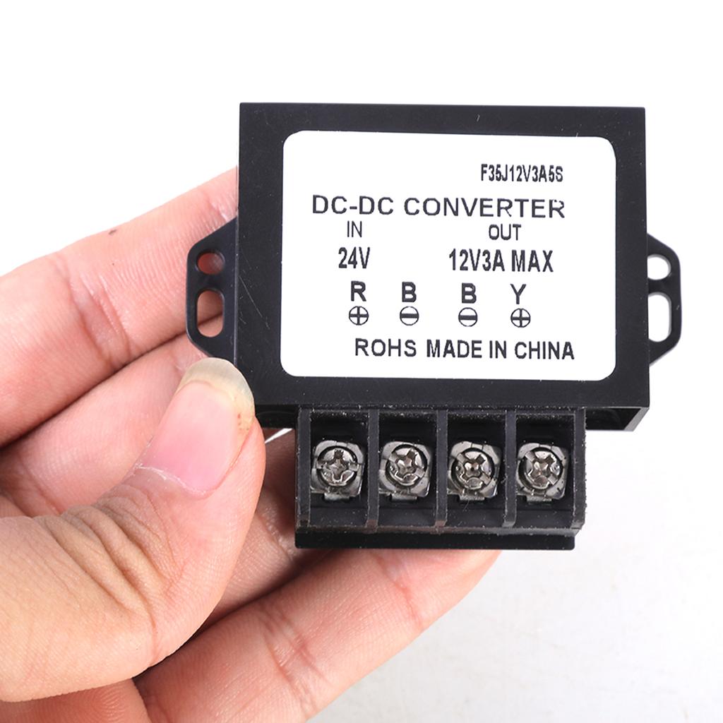 Waterproof Voltage Step Down Module DC24V to 12V 3A/5A Power Supply Adapter for 12V LED Lights and Fan Toy Routers