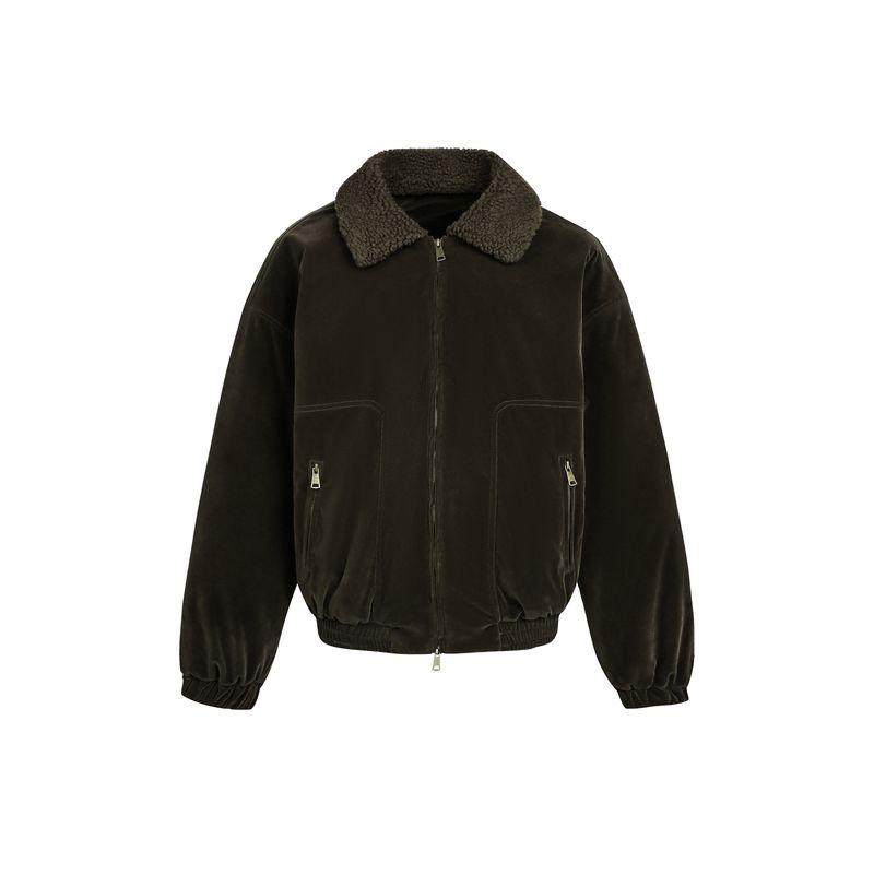 Куртка-бомбер Kisko Winter в американском стиле, силуэт, меховой воротник, замшевая хлопковая куртка для мужчин и женщин, крутая и высококлассная, теплая и модная куртка