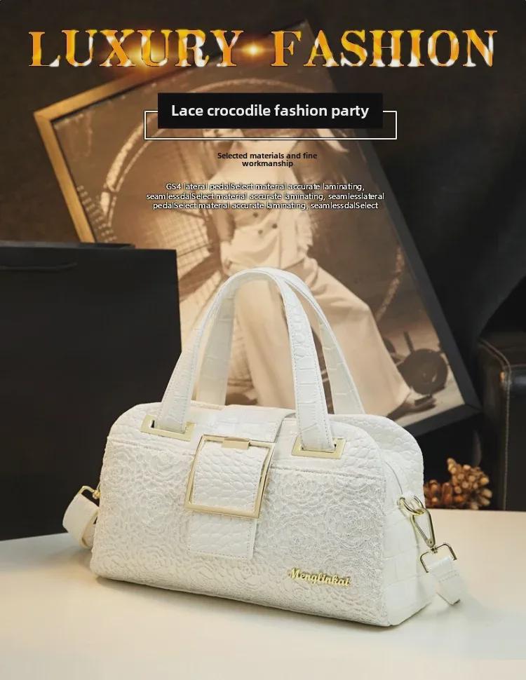 Элегантная женская сумка из натуральной кожи 2025 года: Многослойная, вместительная сумка через плечо и через плечо для людей среднего возраста