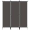 VidaXL Room Divider 3 Panels Anthracite 150x180 Cm