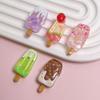 100Pcs 3D Resin Ice Lolly Flatback Resin Charms Assorted No Hole Beads for Scrapbooking DIY Phone Case Jewelry Making Supplies
