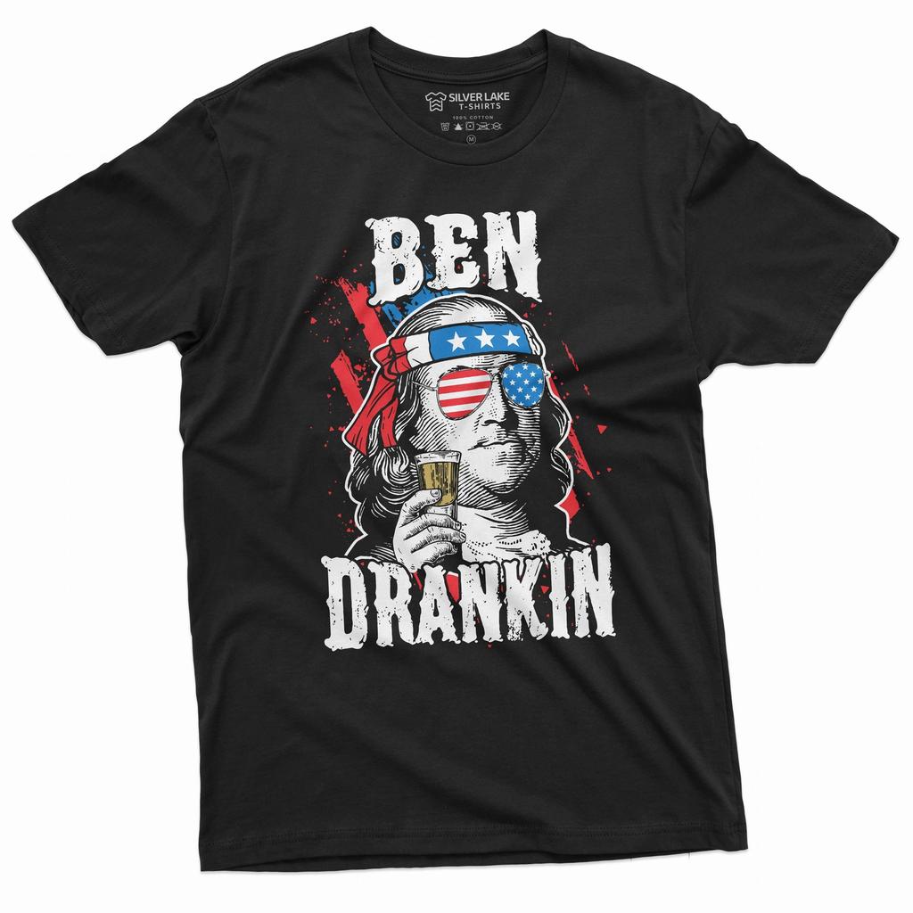 Забавная футболка для питья Ben Drankin Бенджамин Франклин США футболка на 4 июля