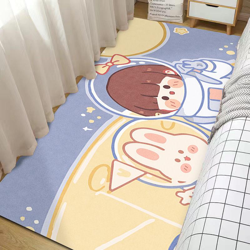 Милый ковер с рисунком для девочек, ковер для гостиной, спальни, розовый ковер, нескользящий коврик для гостиной, спальни