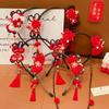 Tassel Chinese New Year Headwear Braid Hair Hanfu Hair Sticks Cute Red Bow Hairband  Children