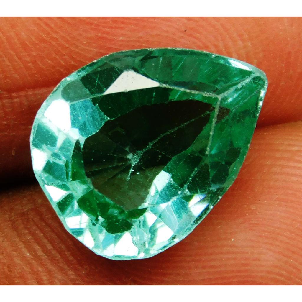 Natural Bluish Green Sapphire Loose Gemstone Pear 20-25 ct September Birthstone for Gem Collections
