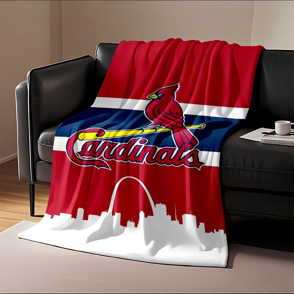 Cardinals Red Bird Logo Blanket print blanket soft and cozy perfect for the living room bed sofa or a nap,gift