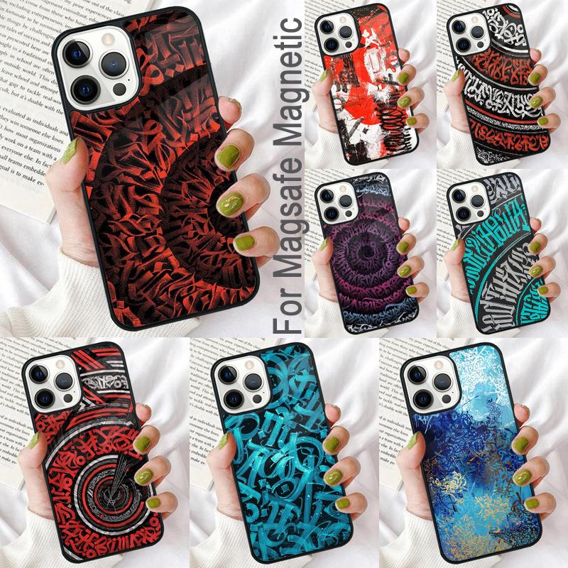 Мягкий чехол для телефона Pokras Lampas Art Graffiti для iPhone 17 Air 16e Pro max 15 Pro 13 14 Plus 11 12 MagSafe Магнитный Coque