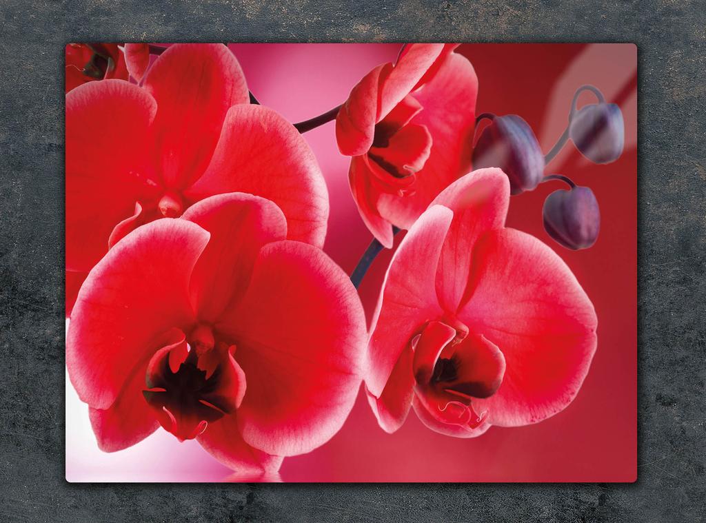 SZKLANA DESKA DO KROJENIA 52x40 ORCHIDEA