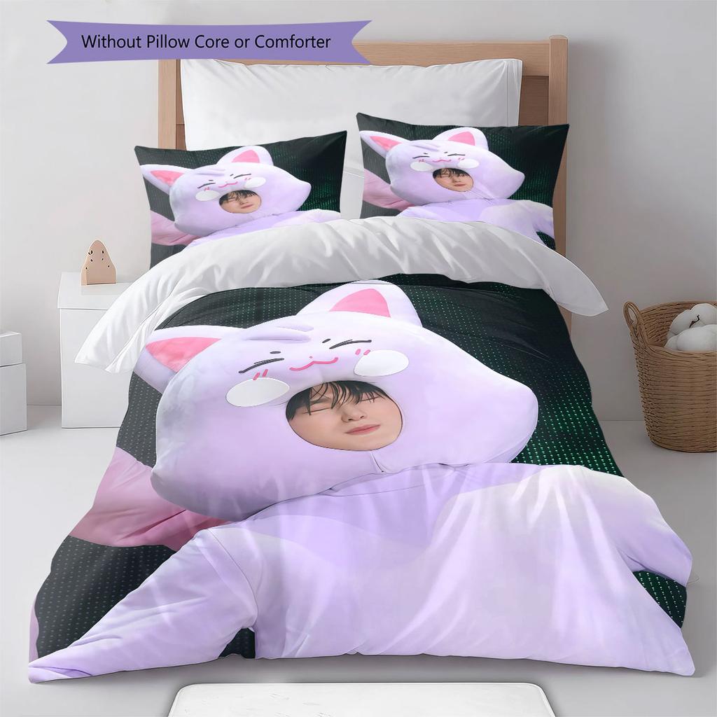 Choi San Pattern Bedding Home Decoration Birthday Gift ( 1 duvet cover + 2 pillowcase, without core),fan merchandise.