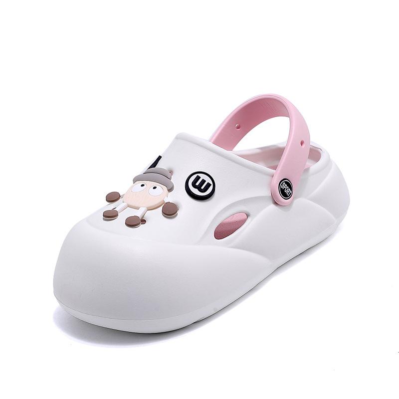 Дышащие сандалии женские летние 2024 новые дырочные туфли женские на толстой подошве верхняя одежда нескользящие тапочки с защитой от наступания на голову 07