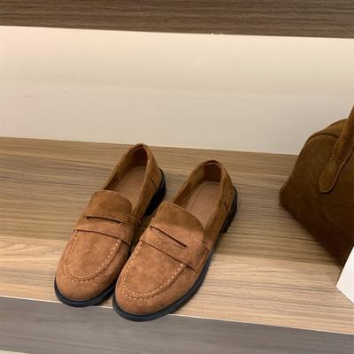 Французские черные лоферы на толстом каблуке, женская обувь 2025, новая весна и осень, обувь из кожи в британском стиле