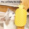 Cat Self Groomer Pineapple Shape Cat Wall Corner Massage Comb with Catnip Cat Face Scratcher Grooming Brush for Long Short Fur Cats Dogs