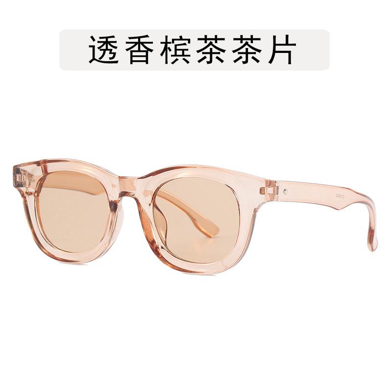 Korean Style Sunglasses for Women Round Shape UV Protection Men's Sunglass Party Club Travelling Female Sunglass