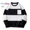 Cozy Up Мужская толстовка с цветными блоками, пуловер с круглым вырезом и длинным рукавом, повседневные топы в рубчик в стиле пэчворк на осень