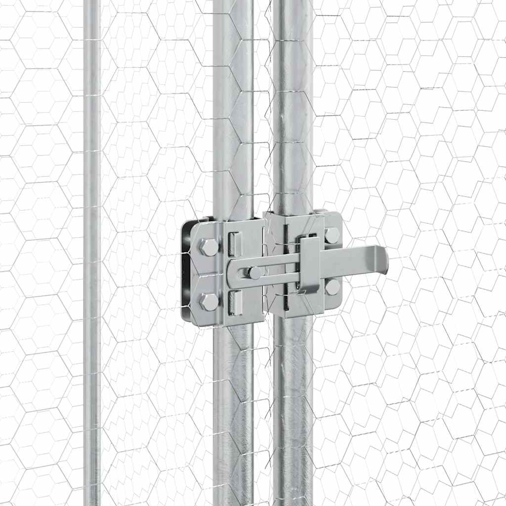 Chicken Coop Silver 200 x 100 x 190 cm Galvanized Steel