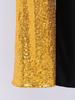 Girls Sequins Patchwork Pants Elastic Waist Color Block Dance Trousers Hip Hop Jazz Outfit