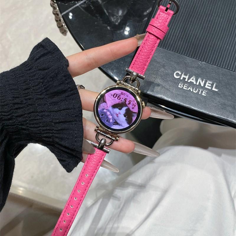 Подходит для Huawei Gt5/4/3 Watch Fit3 Браслет Xiaomi 8/9Pro Узор Личи D-Пряжка Мягкий Ремешок из Коровьей Кожи