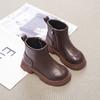 Fashion New Girl's Ankle Boot Autumn Winter  Simple Children Causal Leather Boots Black White Versatile Kids Non-slip Short Boots