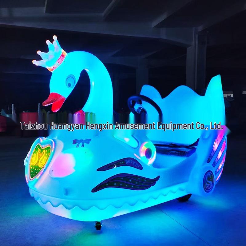 Children's & Adults' Luminous Electric Scooter with Seat - Outdoor Double Bumper Amusement Vehicle