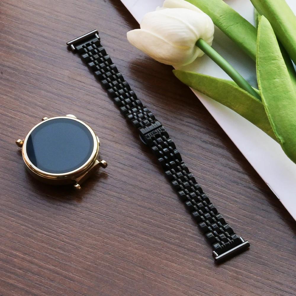 Тонкий ремешок из нержавеющей стали 18 мм 20 22 мм для Huawei Watch GT5 Pro 42 мм 46 мм Женский браслет для Samsung Galaxy 7 6 5 40/44 мм Ремешок