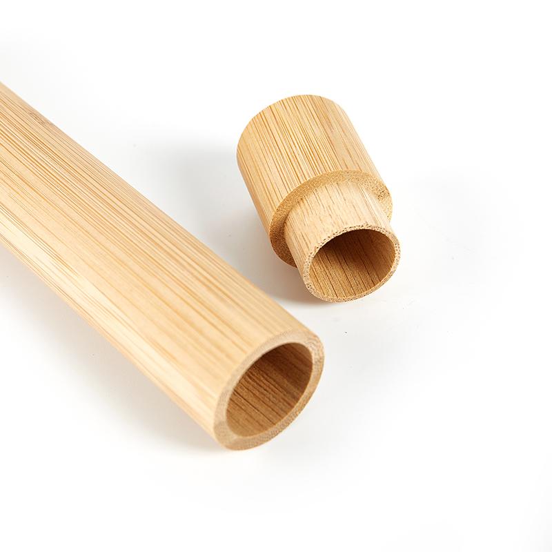 Дорожный футляр для зубной щетки из натурального экологически чистого бамбука, многоразовый бамбуковый дорожный держатель