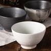Marui Seito Shigaraki Ware Hechimon Rice Diameter Bowl, 11cm, White, Comb-Eyed, MR-3-4523