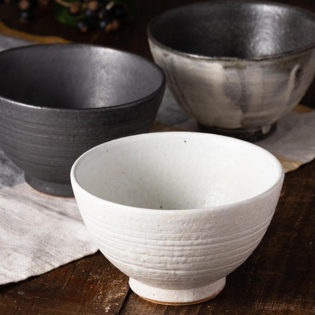 Marui Seito Shigaraki Ware Hechimon Rice Diameter Bowl, 11cm, White, Comb-Eyed, MR-3-4523