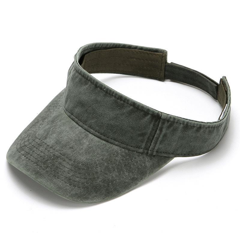 Унисекс Кепка-козырек из выстиранного денима с вышитым логотипом - Дышащая защита от солнца для спорта