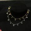 Elegant Heart Shaped Necklace Women Jewelry Set with Imitation Hydrophane Jade Tassel Bracelet Sweet