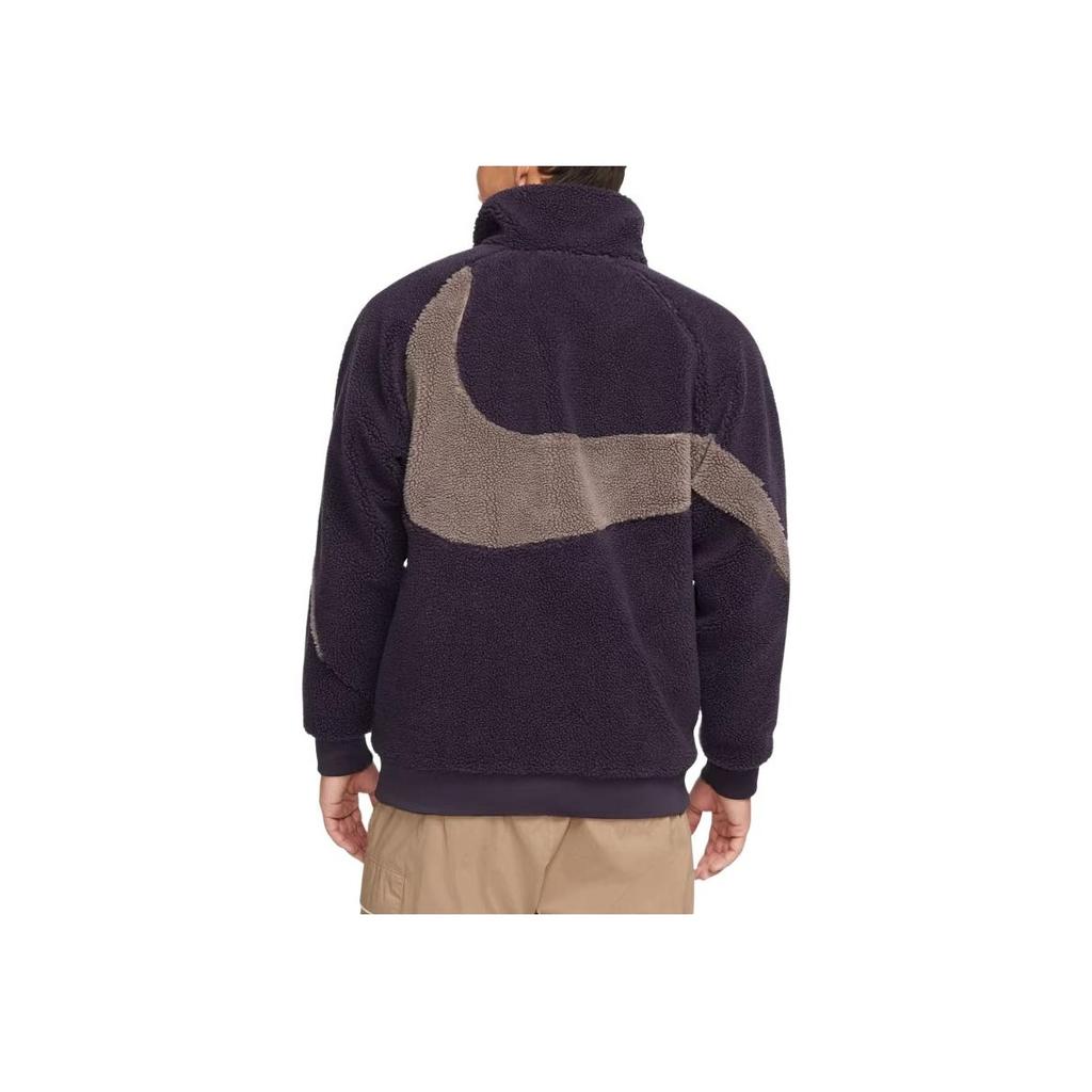 Nike Двусторонняя куртка-боа Big Swoosh (Азия) Cave Purple Мужская верхняя одежда BQ6546-540