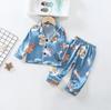 Spring Autumn Baby Girls Clothes Set Children Pajamas Long Sleeved  Shirt Pants Two Pcs Sets Kids Sleepwear Toddler Clothing