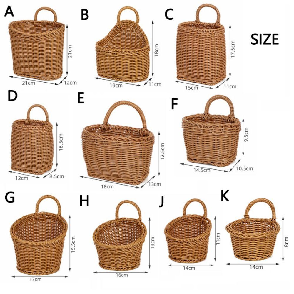 Woven Vegetable Fruit Storage Baskets Hanging Garden Plant Baskets  Kitchen Decoration