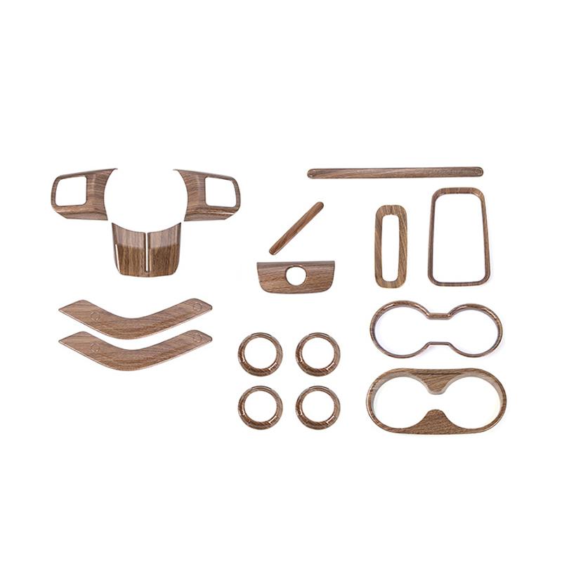 SHINEKA ABS украшение интерьера автомобиля, наклейки, полный комплект отделки, 2/4 дверные аксессуары для Jeep Wrangler JK JKU