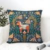Colorful Plant And Classic Animal Print Pillow Case Cotton Linen Fabric Square Zipper Pillowcase Home Decorative Living Room
