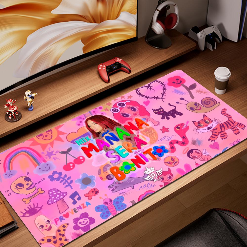 HYBXAXC Karol G Manana Sera Bonito Mouse Pad Abstract cartoon Large 800x400mm MouseMat Gamer Mause Carpet PC Mat keyboard Pad
